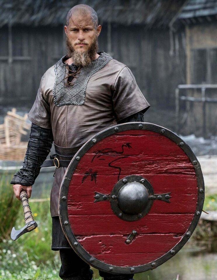 RA-53 Hand Crafted Ragnar Lothbrok Shield 24"Inches Diameter Shield, Medieval Shield, Gift For Him, Gift For Men, Gift For Husband, Christmas Gift - Ragnar Armoury