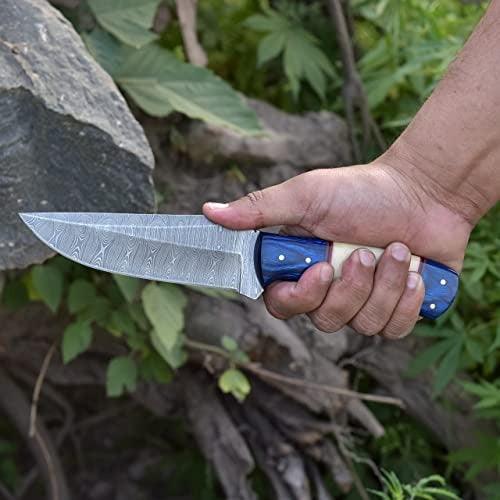 RA-57 Custom Handmade Damascus Steel Fixed Blade best Hunting Knife 10