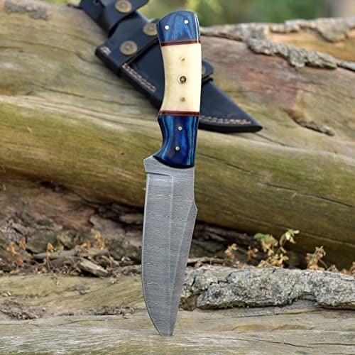 RA-57 Custom Handmade Damascus Steel Fixed Blade best Hunting Knife 10