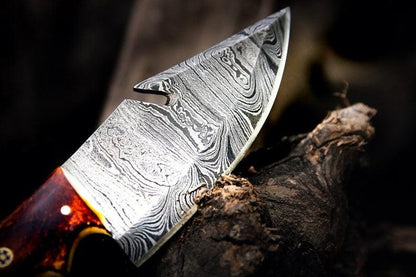 RA-59 Handmade Damascus Steel Skinner Knife, Fixed Blade Knife, Premium Skinner Knife, Gift For Men, Gift For Him, Christmas Gift - Ragnar Armoury