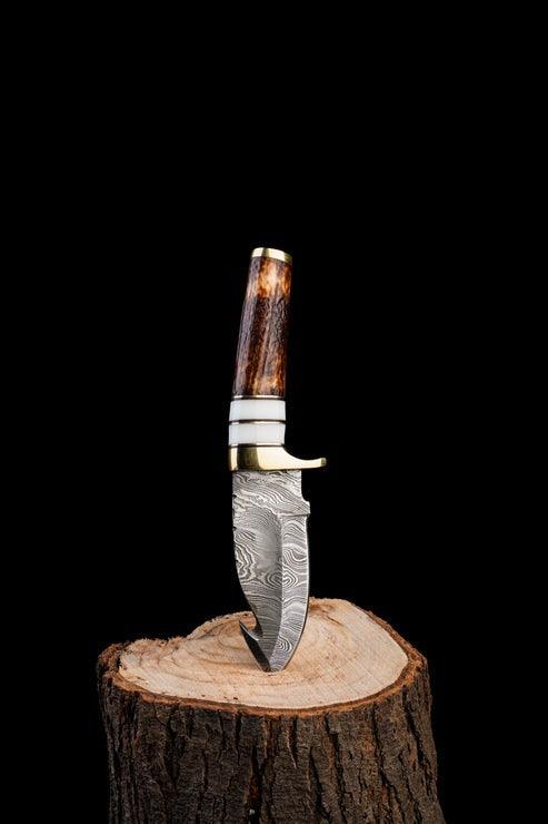 RA-62 Handmade Damascus Steel Hunting Knife, Camping Knife, Best Bushcraft hunting Knife, Premium Knife, Gift For Men, Groomsmen Gift, Fathers Day Gift, Gift For Him - Ragnar Armoury