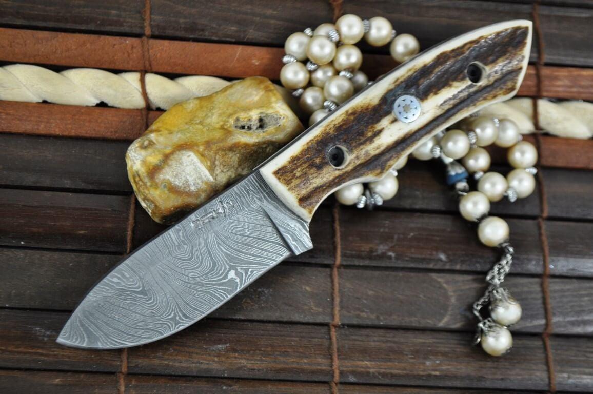 RA-63 Hand Forged Damascus Steel 7"Inches Skinner Knife, High Quality made Skinning knife, Skinning Knife, Gift For Men, Groomsmen Gift, Personalized Gift, Gift For Him - Ragnar Armoury