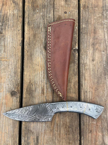 RA-71 Hand Forged Full Damascus Steel Skinner, High Quality made Skinning knife, Unique Skinning Knife, Gift For Men, Gift For Him, Fathers Day Gift, Christmas Gift - Ragnar Armoury