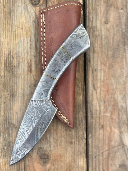 RA-71 Hand Forged Full Damascus Steel Skinner, High Quality made Skinning knife, Unique Skinning Knife, Gift For Men, Gift For Him, Fathers Day Gift, Christmas Gift - Ragnar Armoury