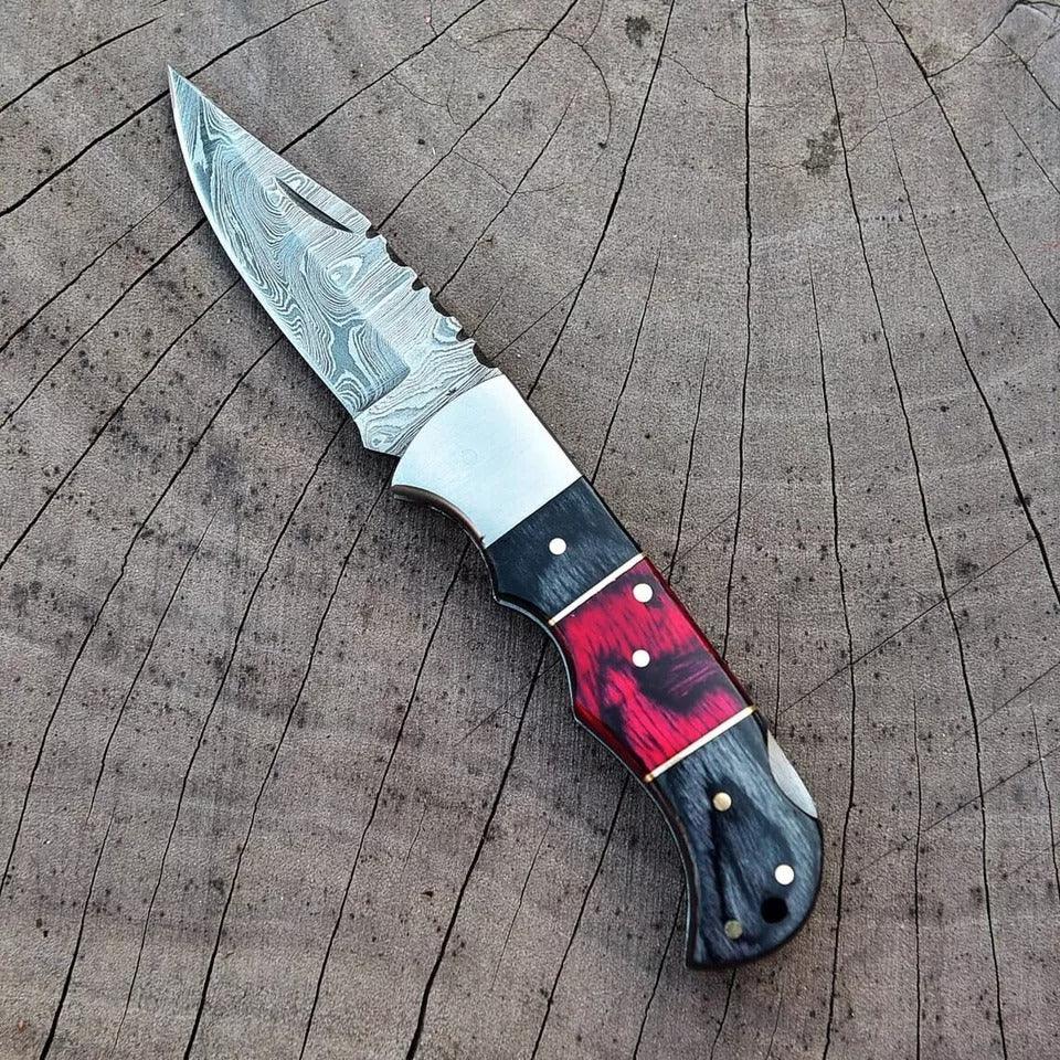 RA-82 Custom Handmade Authentic Folding Pocket Knife, Everyday Carry Folding Pocket Knife, Outdoor Adventure Knife, Gift For Men, Gift For Him, Personalized Gift, Christmas Gift - Ragnar Armoury