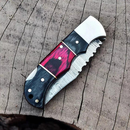 RA-82 Custom Handmade Authentic Folding Pocket Knife, Everyday Carry Folding Pocket Knife, Outdoor Adventure Knife, Gift For Men, Gift For Him, Personalized Gift, Christmas Gift - Ragnar Armoury