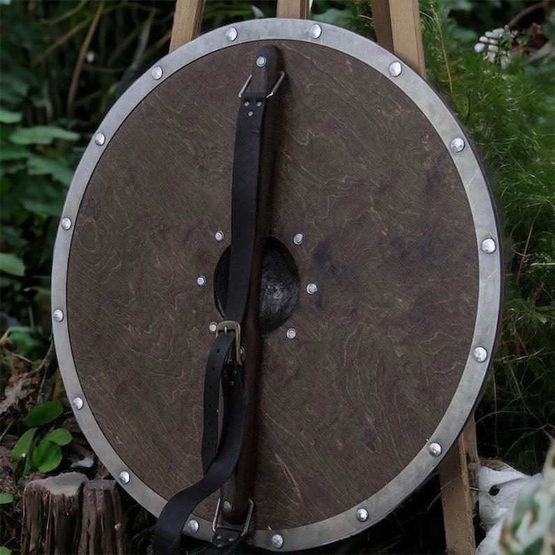 RA-88 Hand Craved Viking Dragon Cool Black Color Shield, Viking Battle Shield, Viking Shield, Gift For Him, Gift For Men, Easter Gift, Christmas Gift - Ragnar Armoury