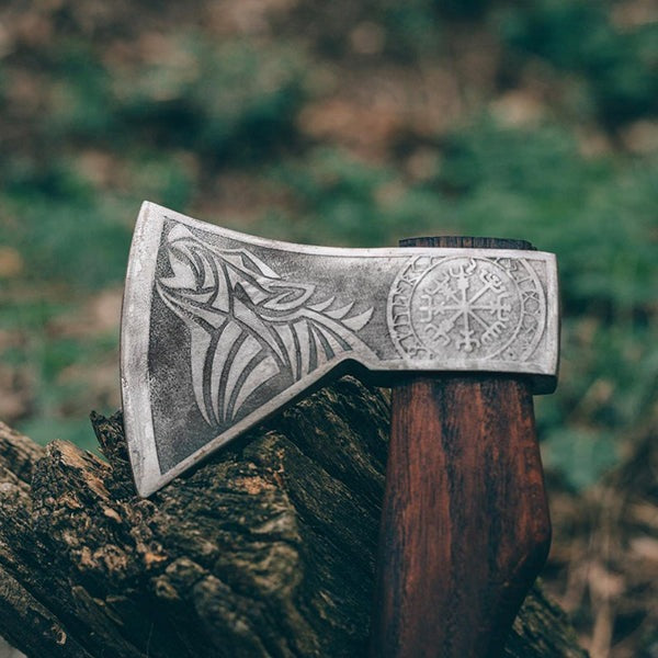 RA-193 Handmade Stainless Steel Blade Viking Axe, Best Outdoor Camping Axe, Gift For Men, Christmas Gift - Ragnar Armoury