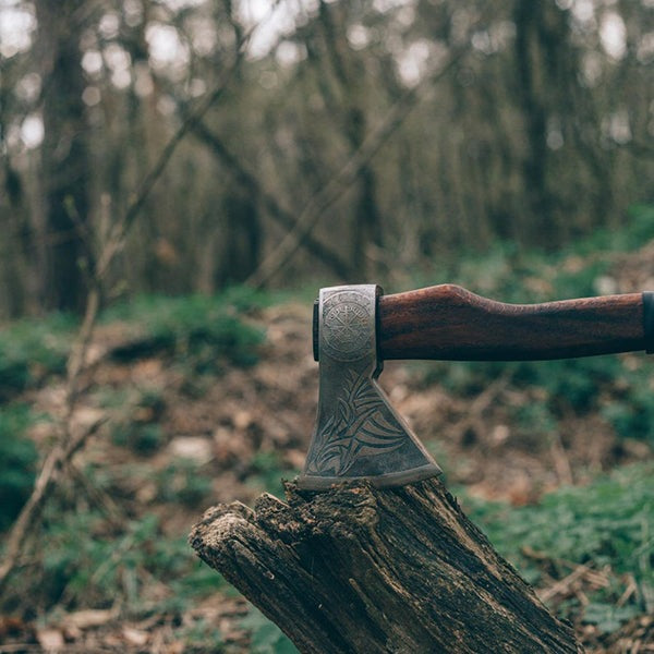 RA-193 Handmade Stainless Steel Blade Viking Axe, Best Outdoor Camping Axe, Gift For Men, Christmas Gift - Ragnar Armoury